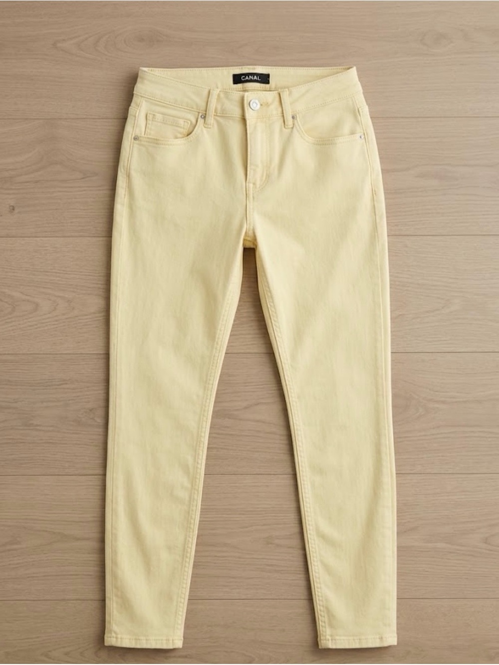 White House Black Market Women's Light Yellow Skinny Jeans
